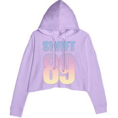 Lover Era Swift 89 Birth Year Music Fan TTPD Cropped Hoodie Sweatshirt Lavender