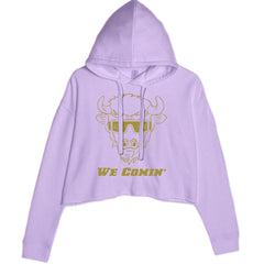 We Coming Coach Prime Colorado Cropped Hoodie Sweatshirt Lavender