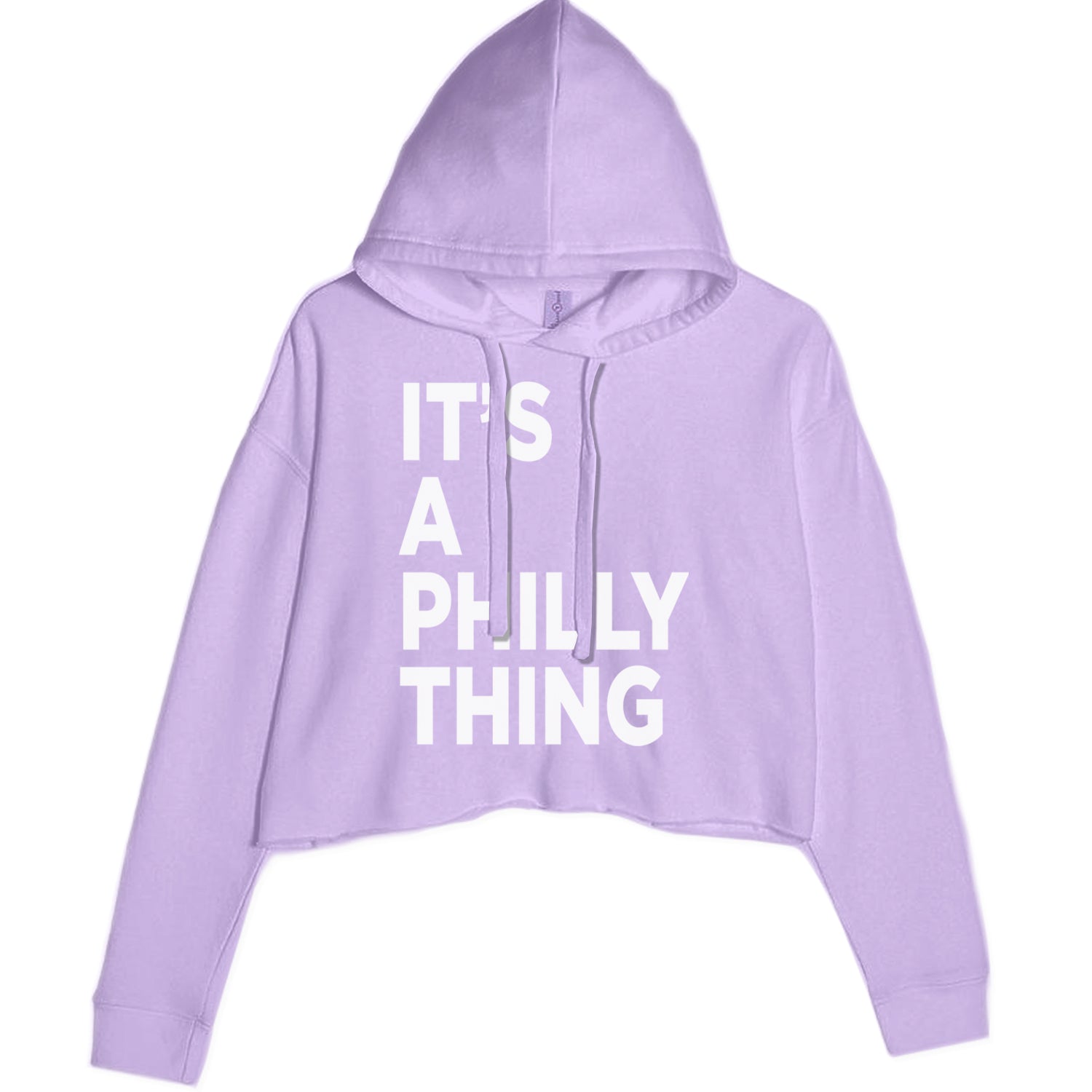 PHILLY It's A Philly Thing Cropped Hoodie Sweatshirt Lavender