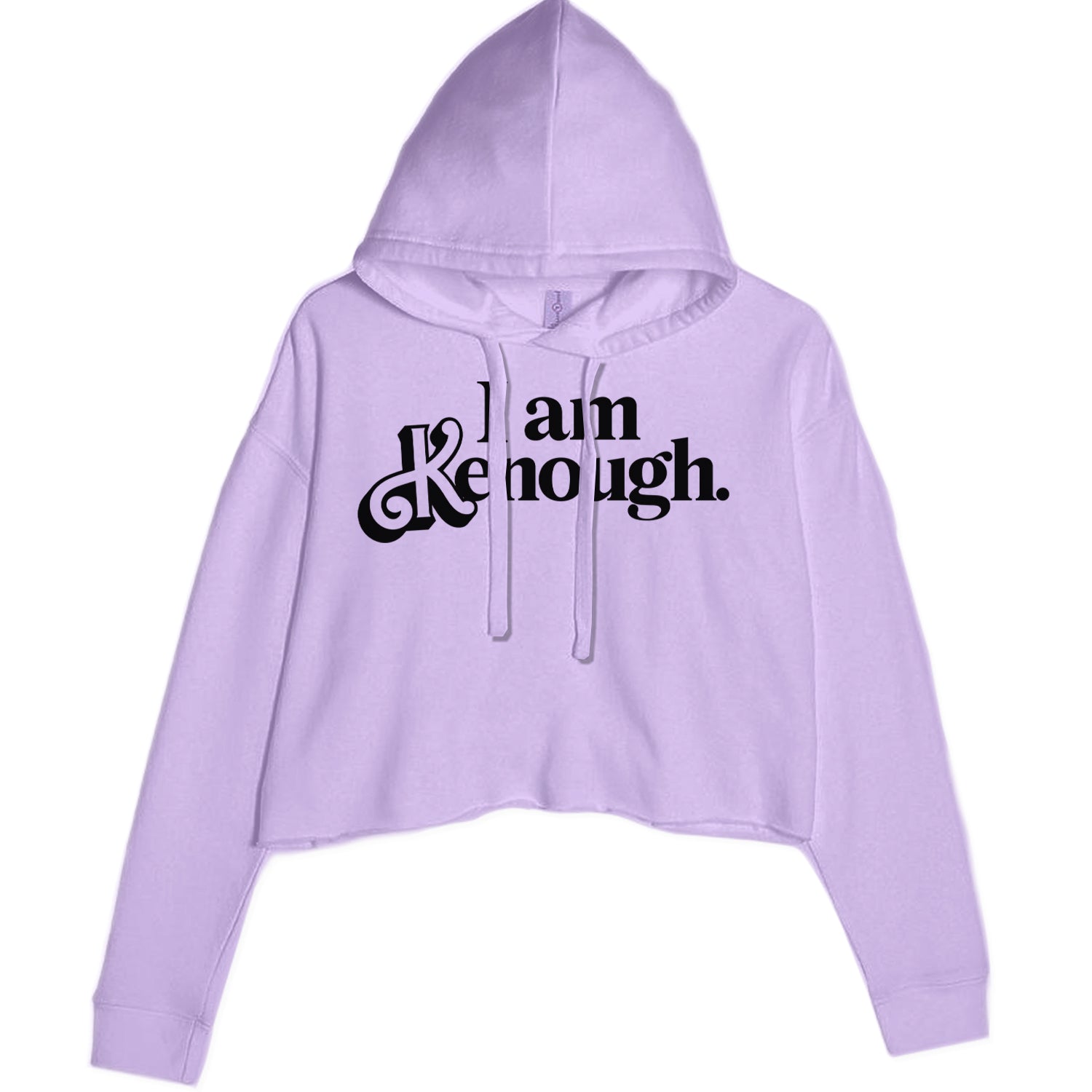 I Am Kenough Barbenheimer Cropped Hoodie Sweatshirt Lavender