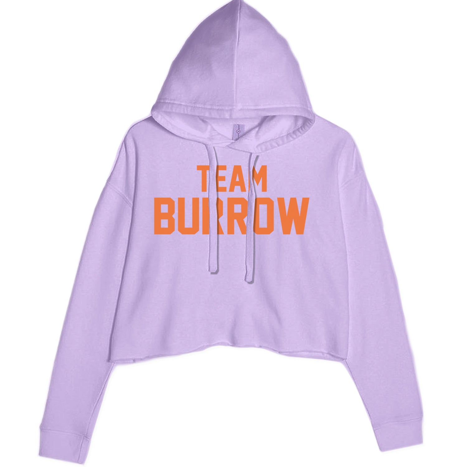 Team Burrow Cincinnati Cropped Hoodie Sweatshirt Lavender