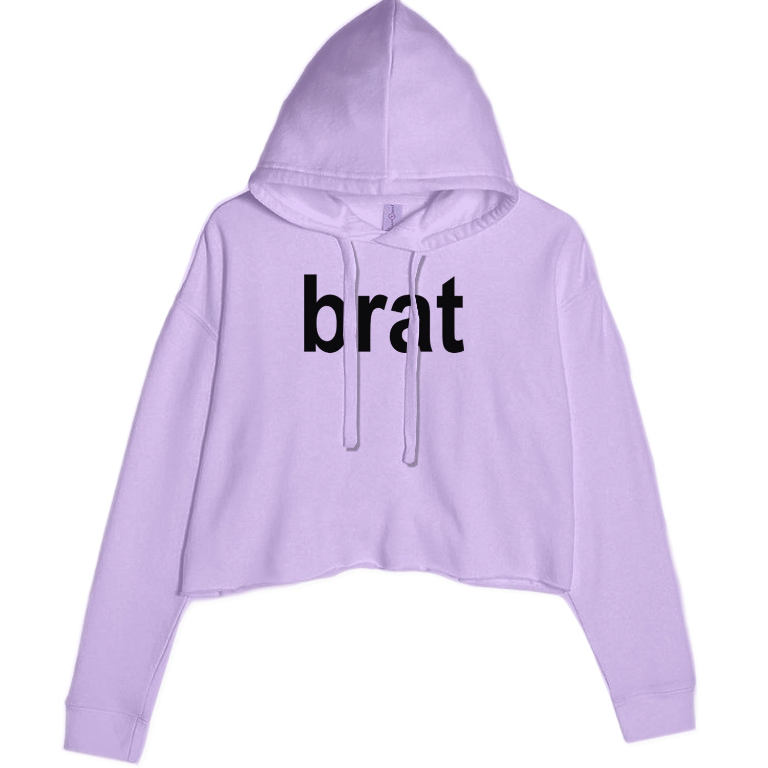Brat Lime Green I'm So Julia Cropped Hoodie Sweatshirt Lavender