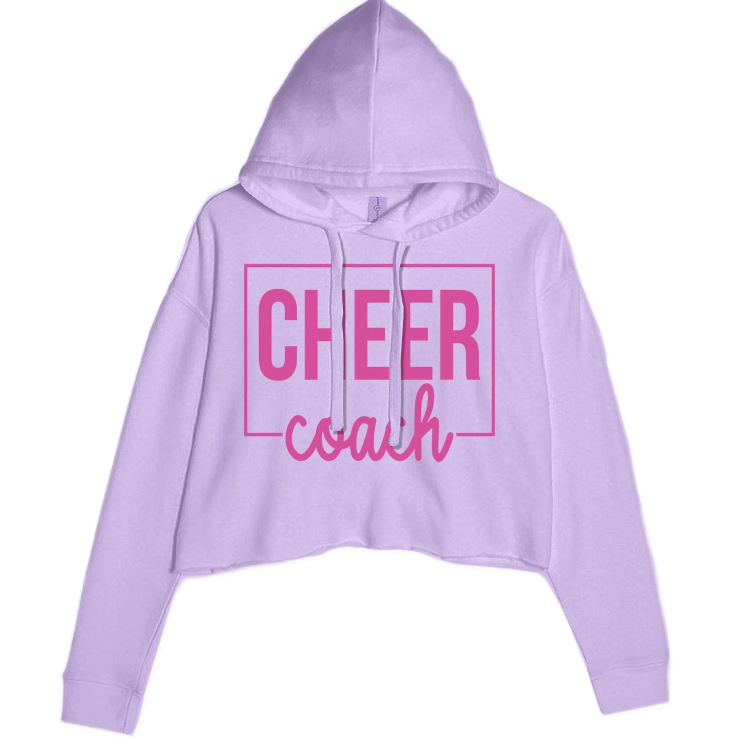 Cheer Coach Cheerleader Cropped Hoodie Sweatshirt Lavender