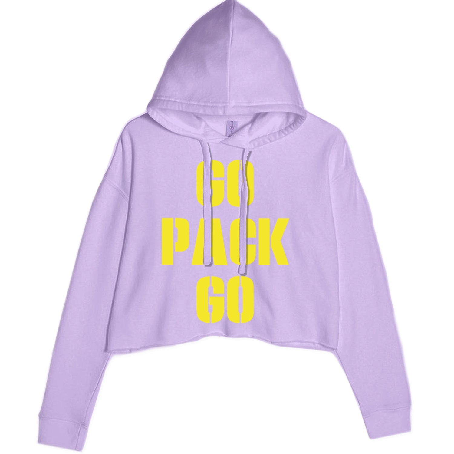 Go Pack Go Green Bay Cropped Hoodie Sweatshirt Lavender