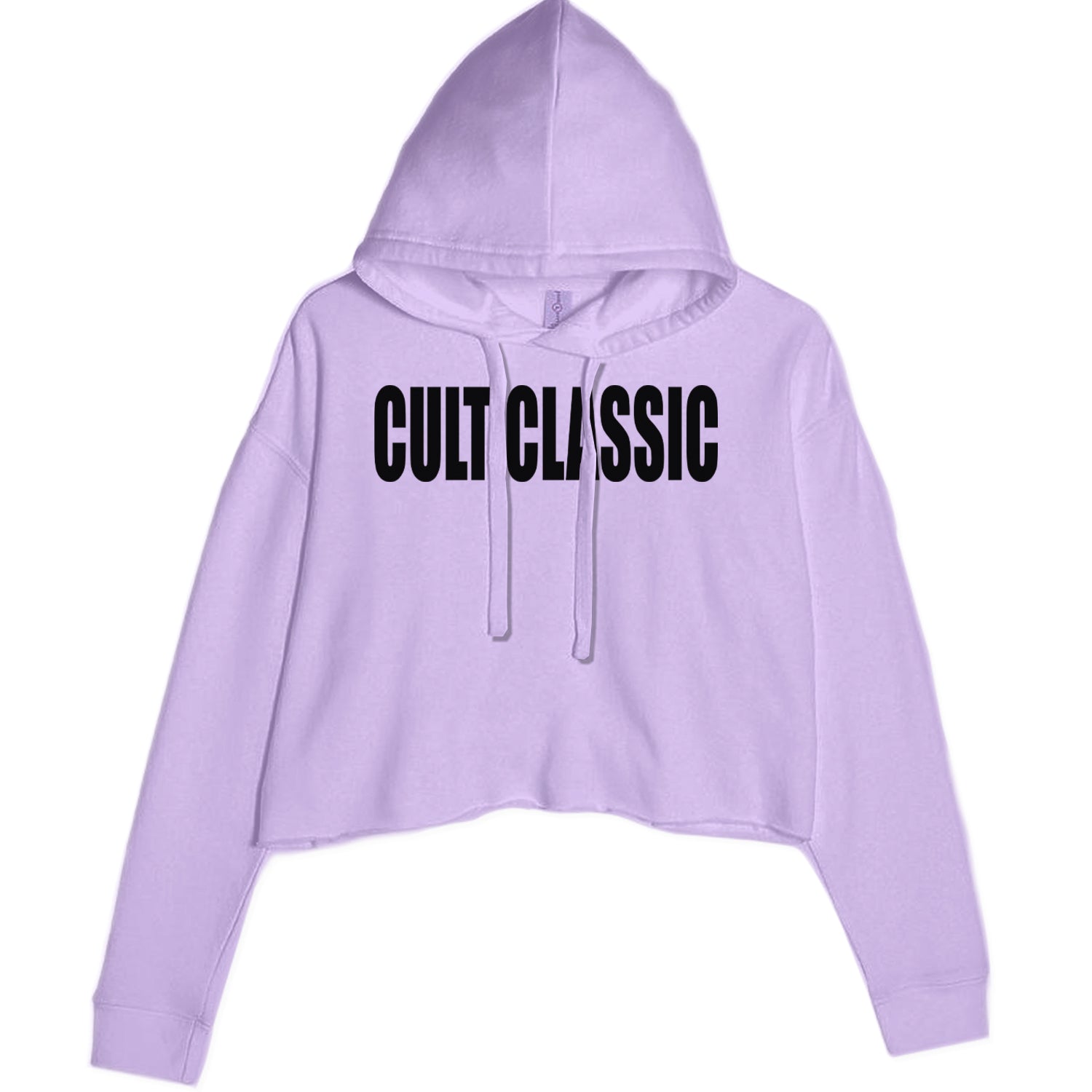 Cult Classic Pop Music Club Cropped Hoodie Sweatshirt Lavender