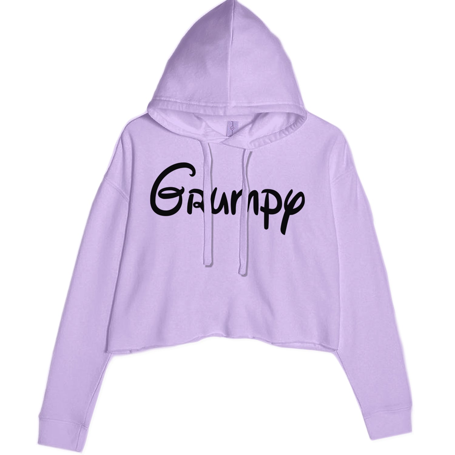 Grumpy - 7 Dwarfs Costume Cropped Hoodie Sweatshirt Lavender