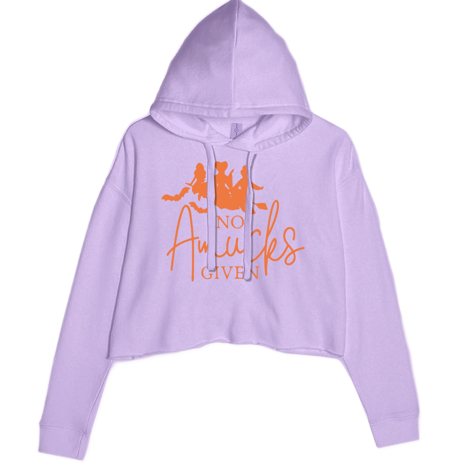 No Amucks Given Hocus Pocus Cropped Hoodie Sweatshirt Lavender