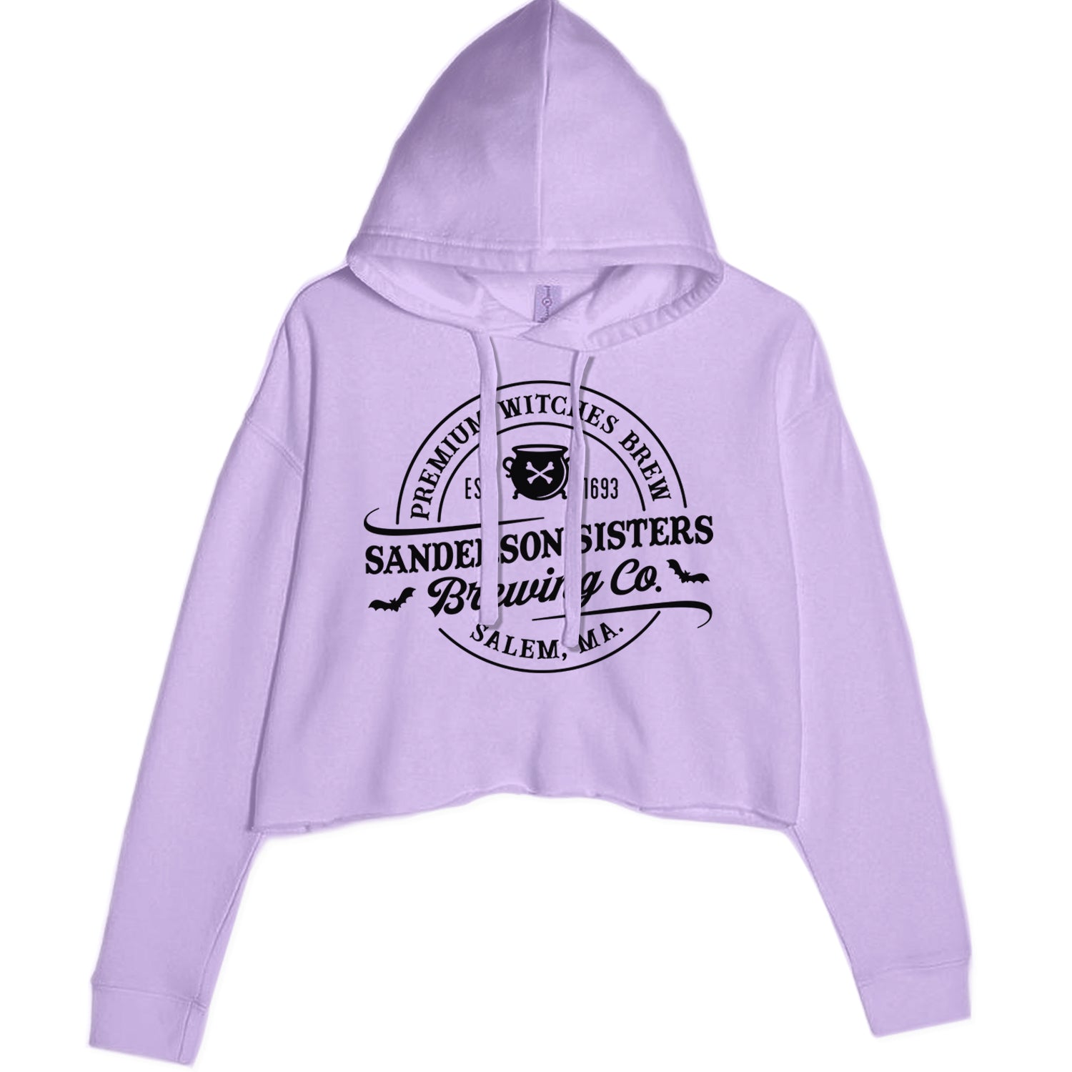 Sanderson Sisters Brewing Company Witches Brew Cropped Hoodie Sweatshirt Lavender