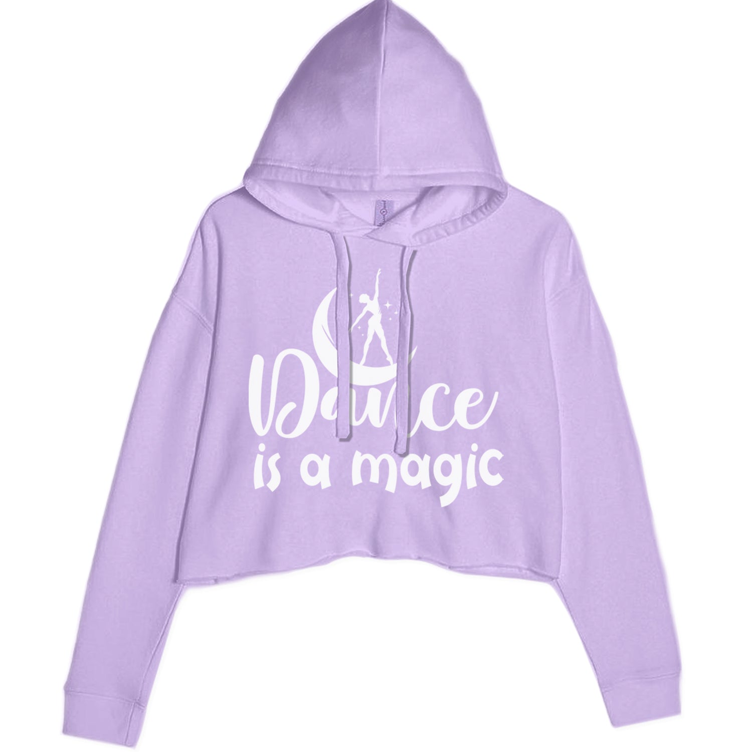 Dance Is Magic Cropped Hoodie Sweatshirt Lavender