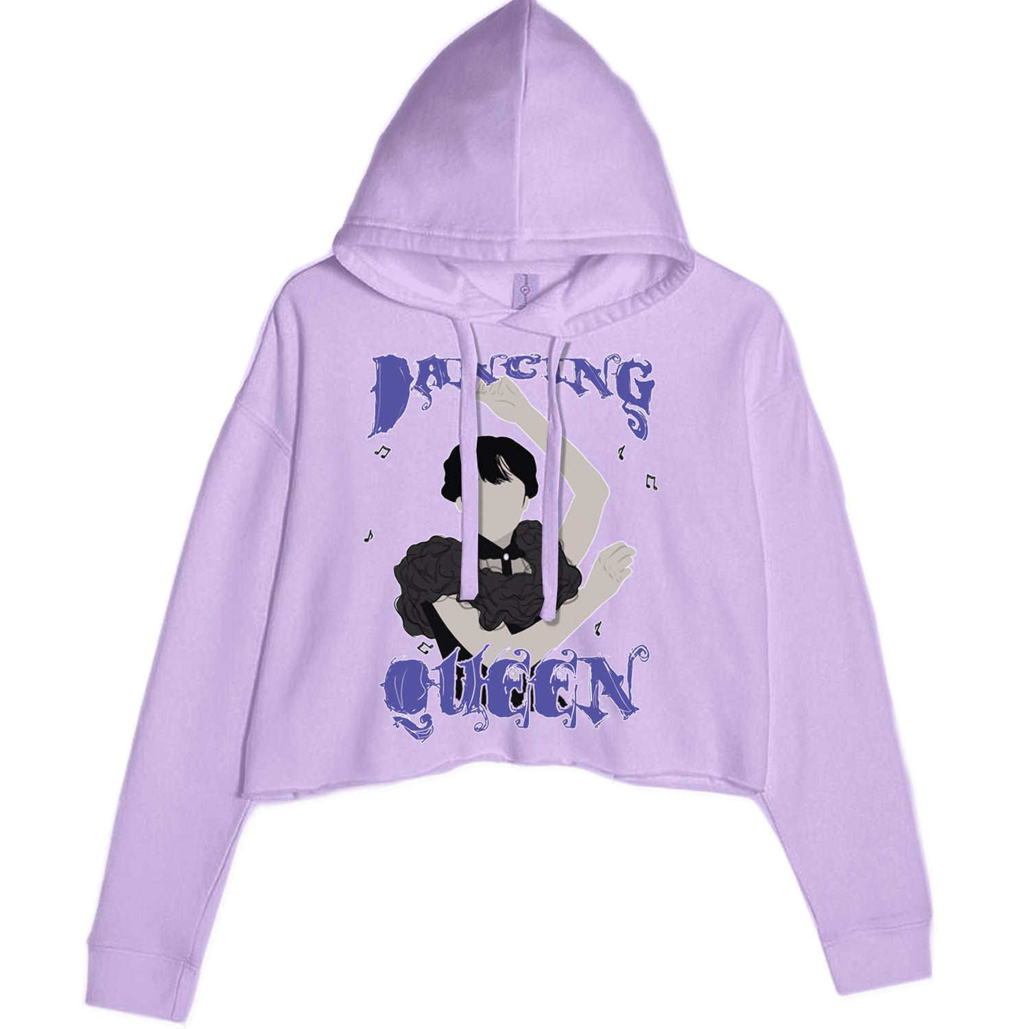 Wednesday Dancing Queen Cropped Hoodie Sweatshirt Lavender