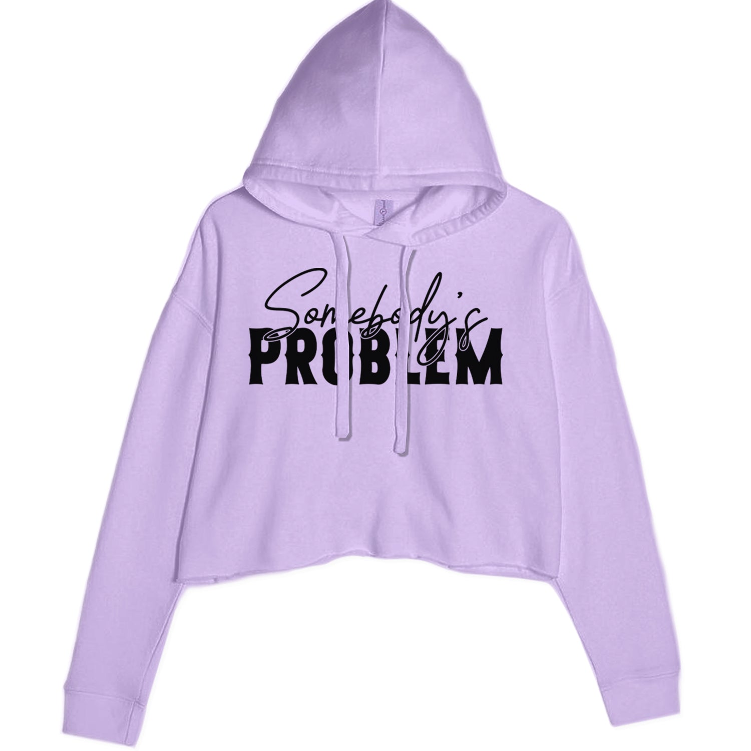 Somebody's Problem Country Music Western Cropped Hoodie Sweatshirt Lavender