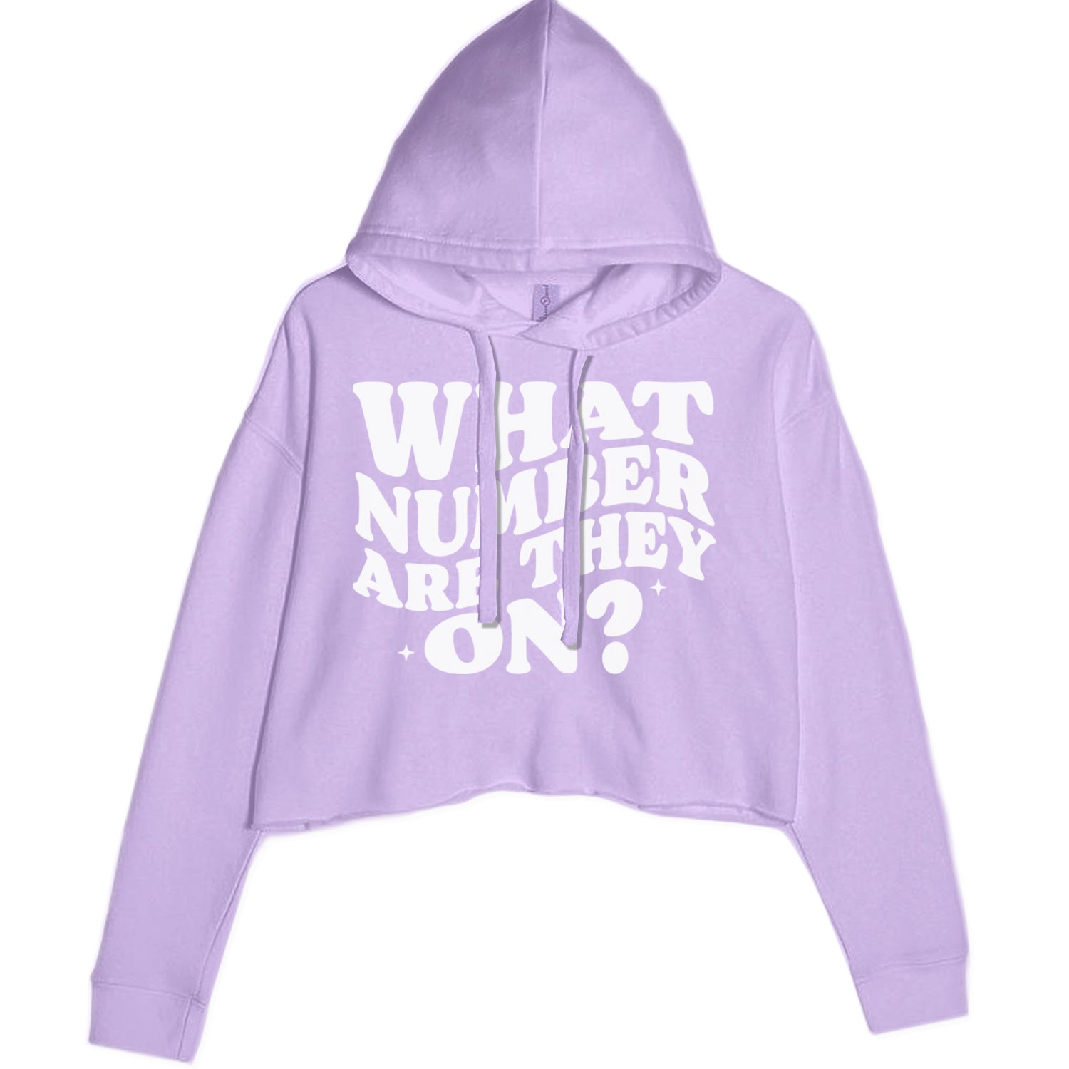 What Number Are They On Dance Cropped Hoodie Sweatshirt Lavender