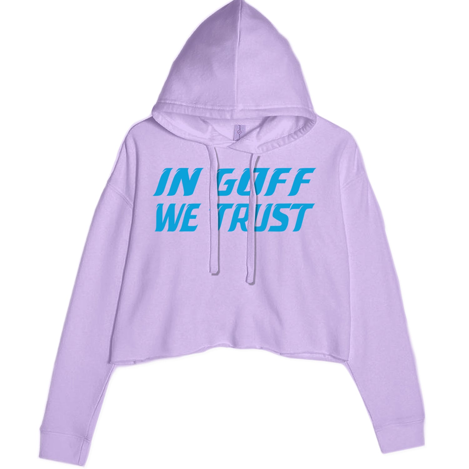 In Goff We Trust Detroit Cropped Hoodie Sweatshirt Lavender