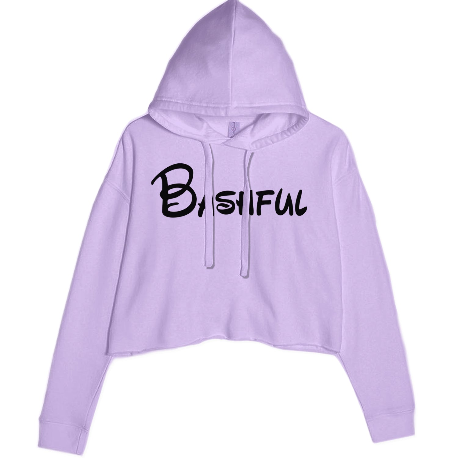 Bashful - 7 Dwarfs Costume Cropped Hoodie Sweatshirt Lavender