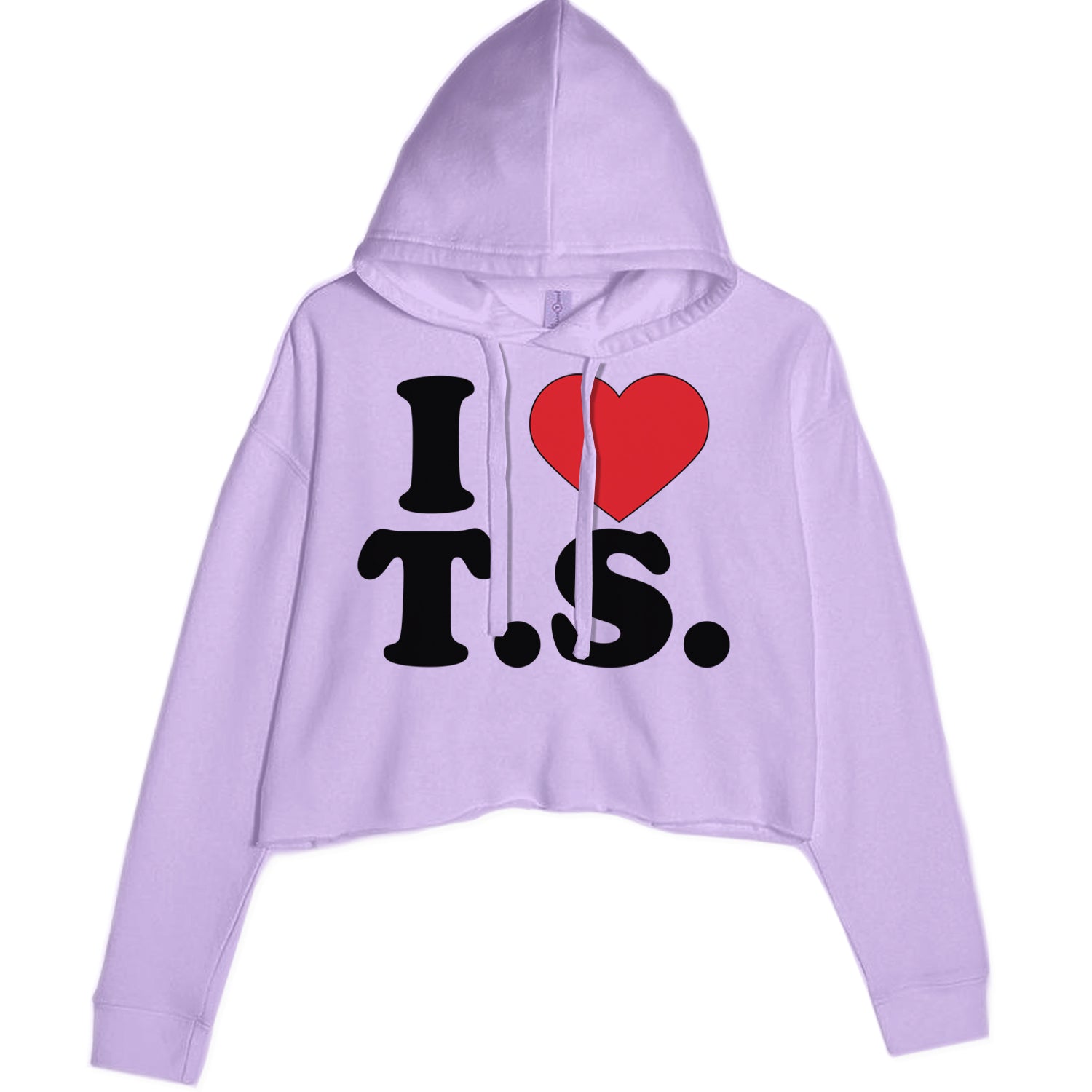 I Heart T.S. Concert Music Lover  Cropped Hoodie Sweatshirt Lavender