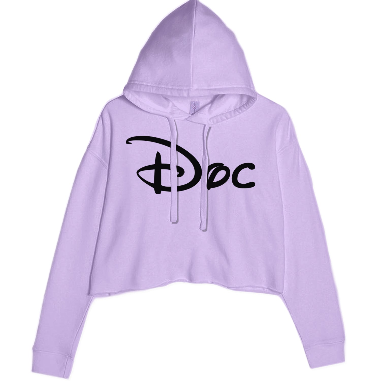 Doc - 7 Dwarfs Costume Cropped Hoodie Sweatshirt Lavender