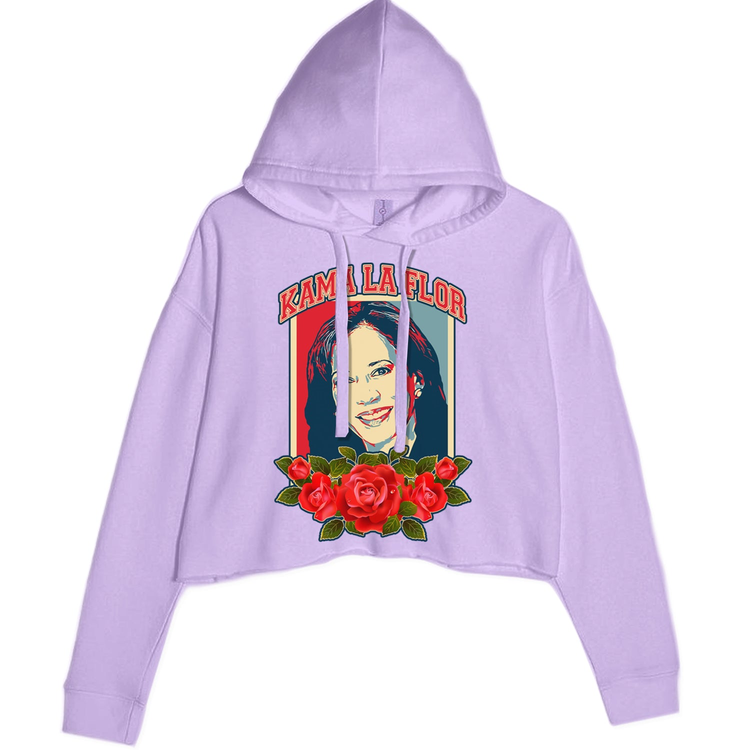 Kama La Flor Kamala Como La Flor Cropped Hoodie Sweatshirt Lavender