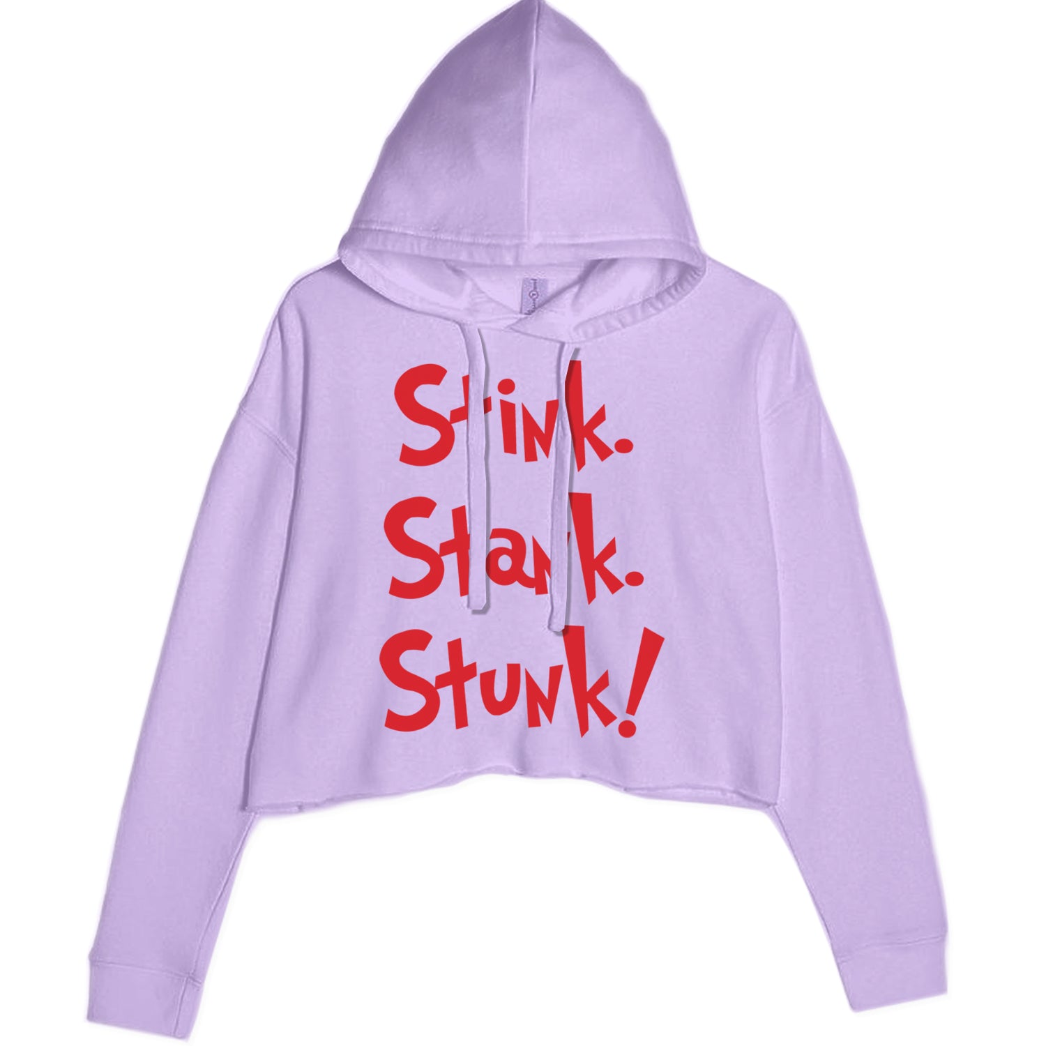 Stink Stank Stunk Gr-nch Cropped Hoodie Sweatshirt Lavender