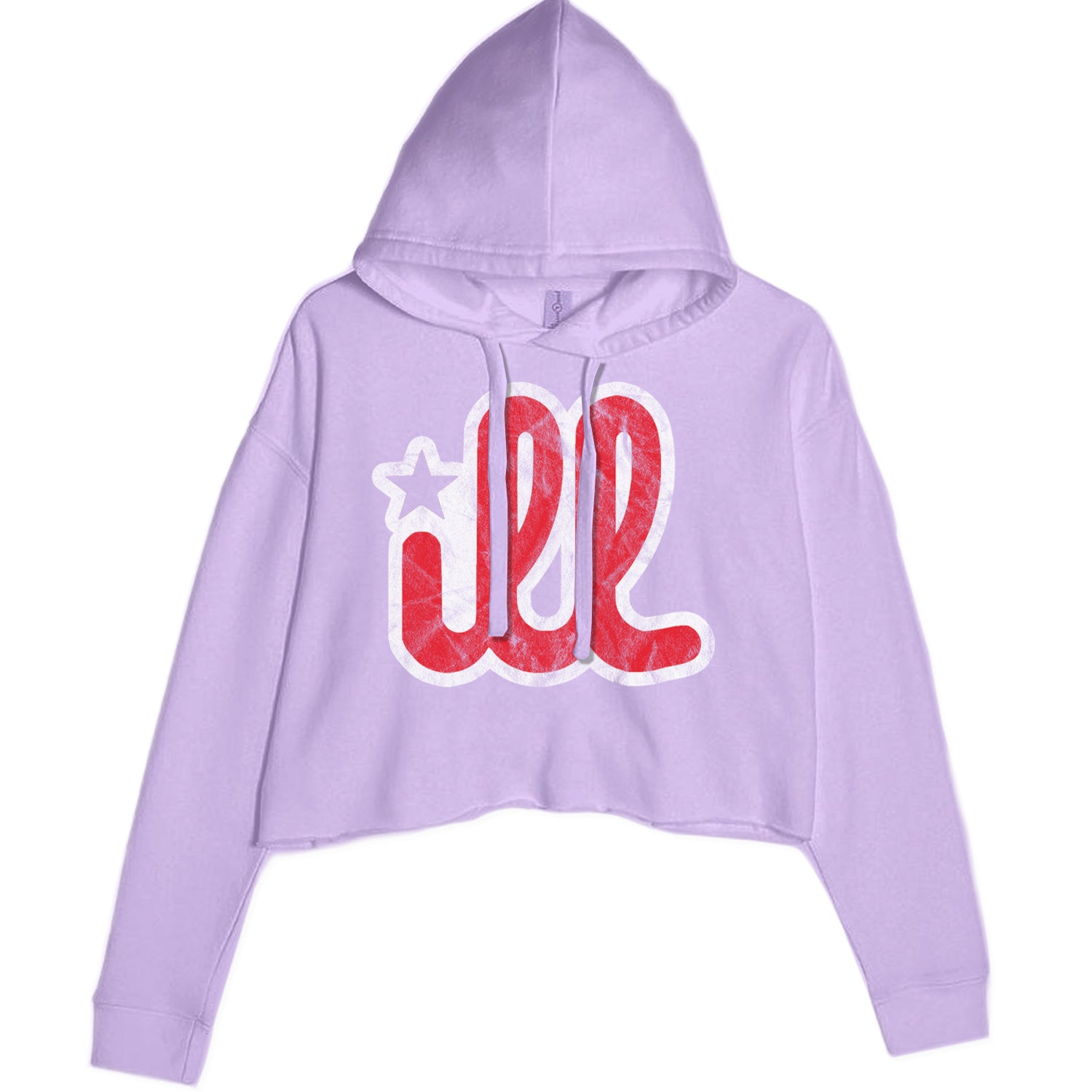 ILL Vintage It's A Philadelphia Philly Thing Cropped Hoodie Sweatshirt Lavender