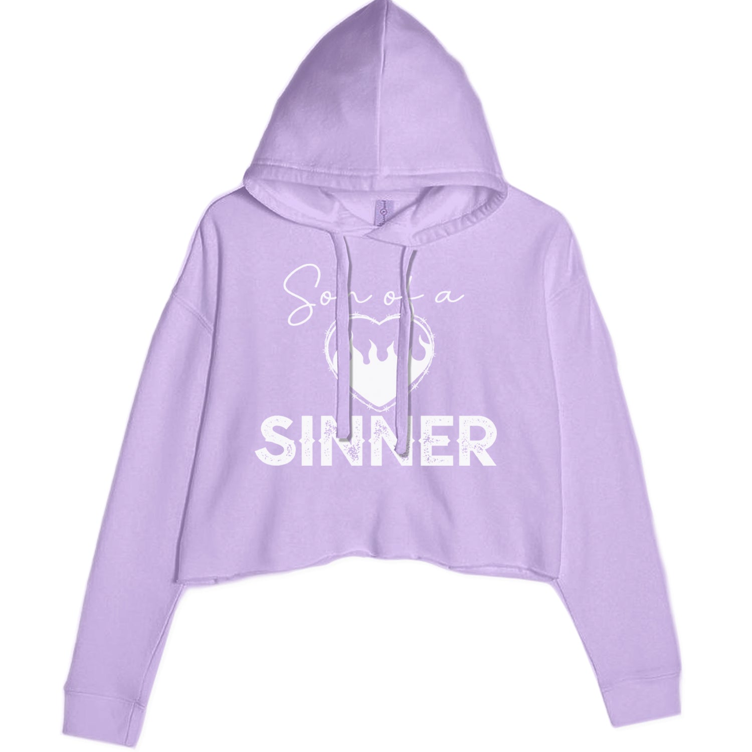 Son Of A Sinner Somebody Save Me From Myself  Cropped Hoodie Sweatshirt Lavender