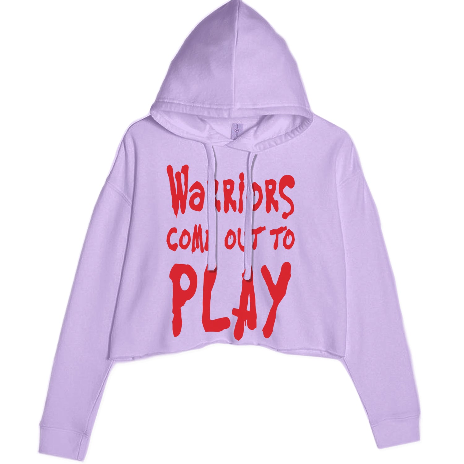 Warriors Come Out To Play  Cropped Hoodie Sweatshirt Lavender