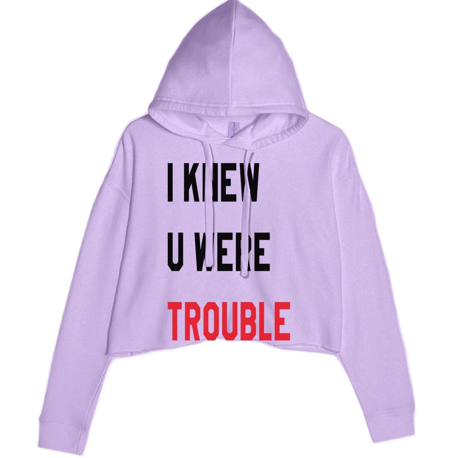 I Knew You Were Trouble New TTPD Era Cropped Hoodie Sweatshirt Lavender