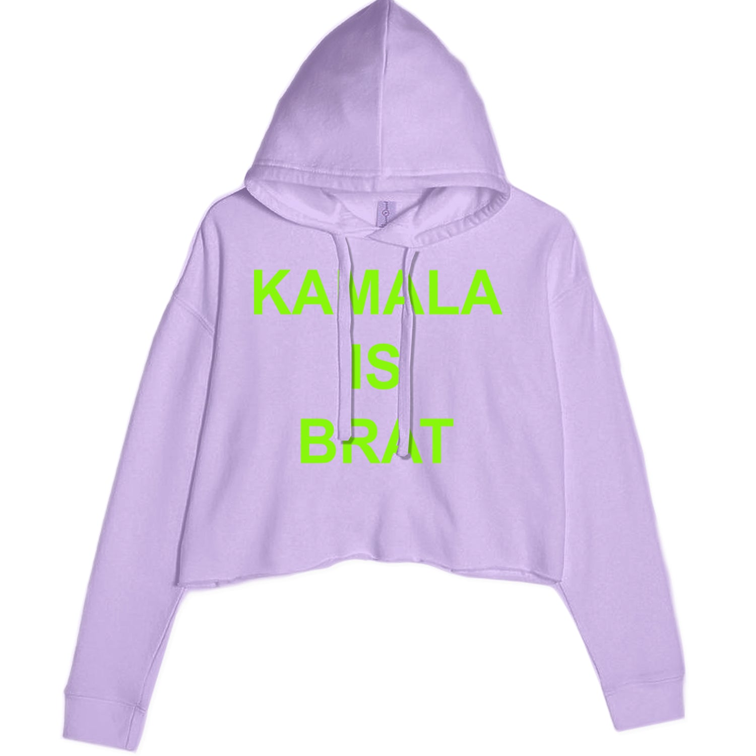 Kamala Is Brat - President Harris 2024 Cropped Hoodie Sweatshirt Lavender