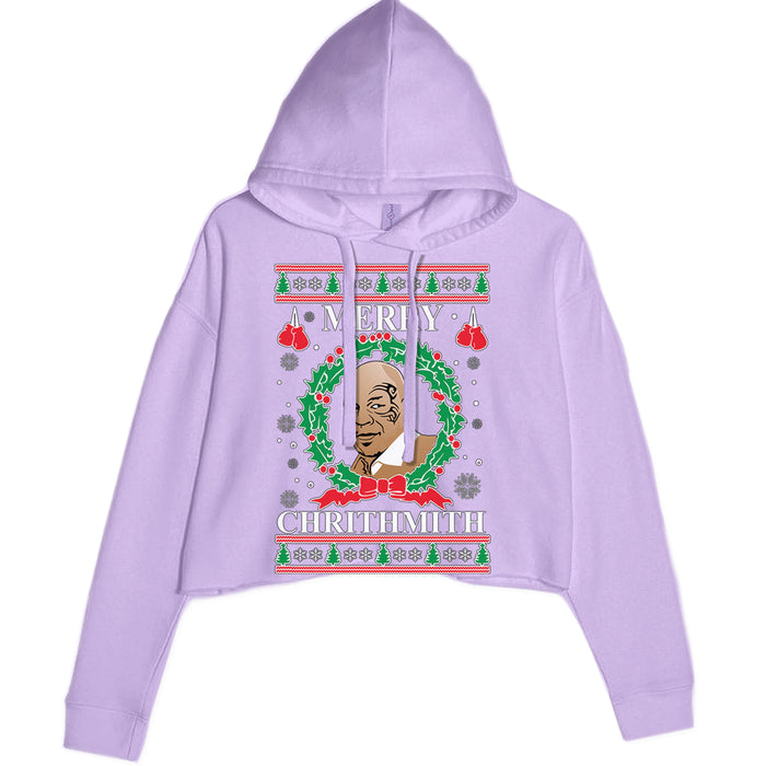 Merry Chrithmith Ugly Christmas Cropped Hoodie Sweatshirt