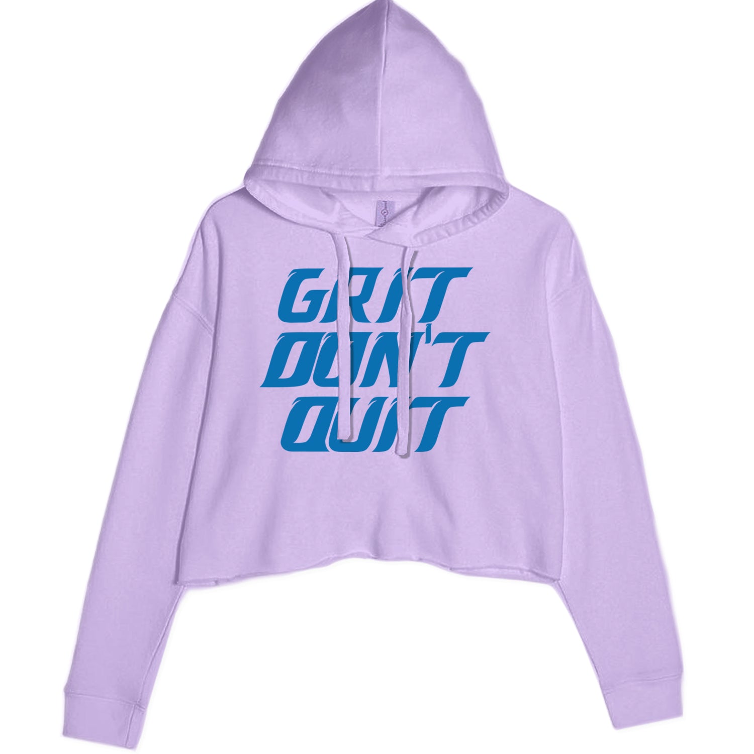 Grit Don't Quit Detroit Grit Cropped Hoodie Sweatshirt Lavender