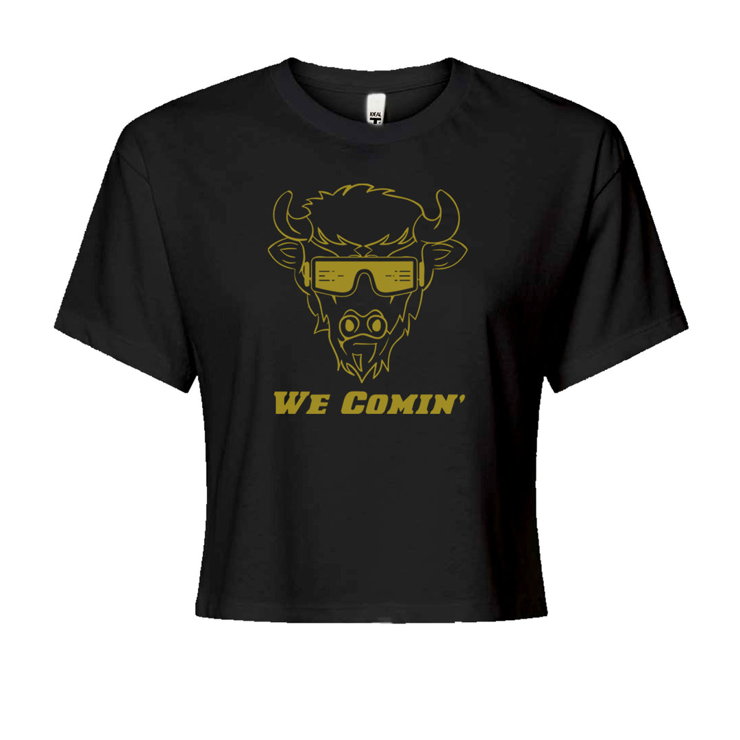 We Coming Coach Prime Colorado Cropped T-Shirt Black