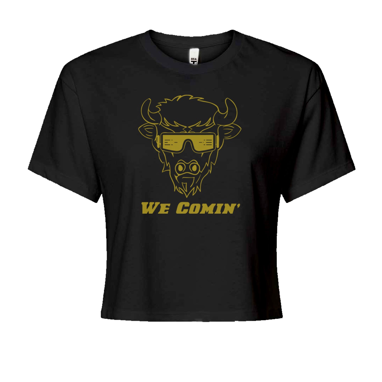 We Coming Coach Prime Colorado Cropped T-Shirt Black