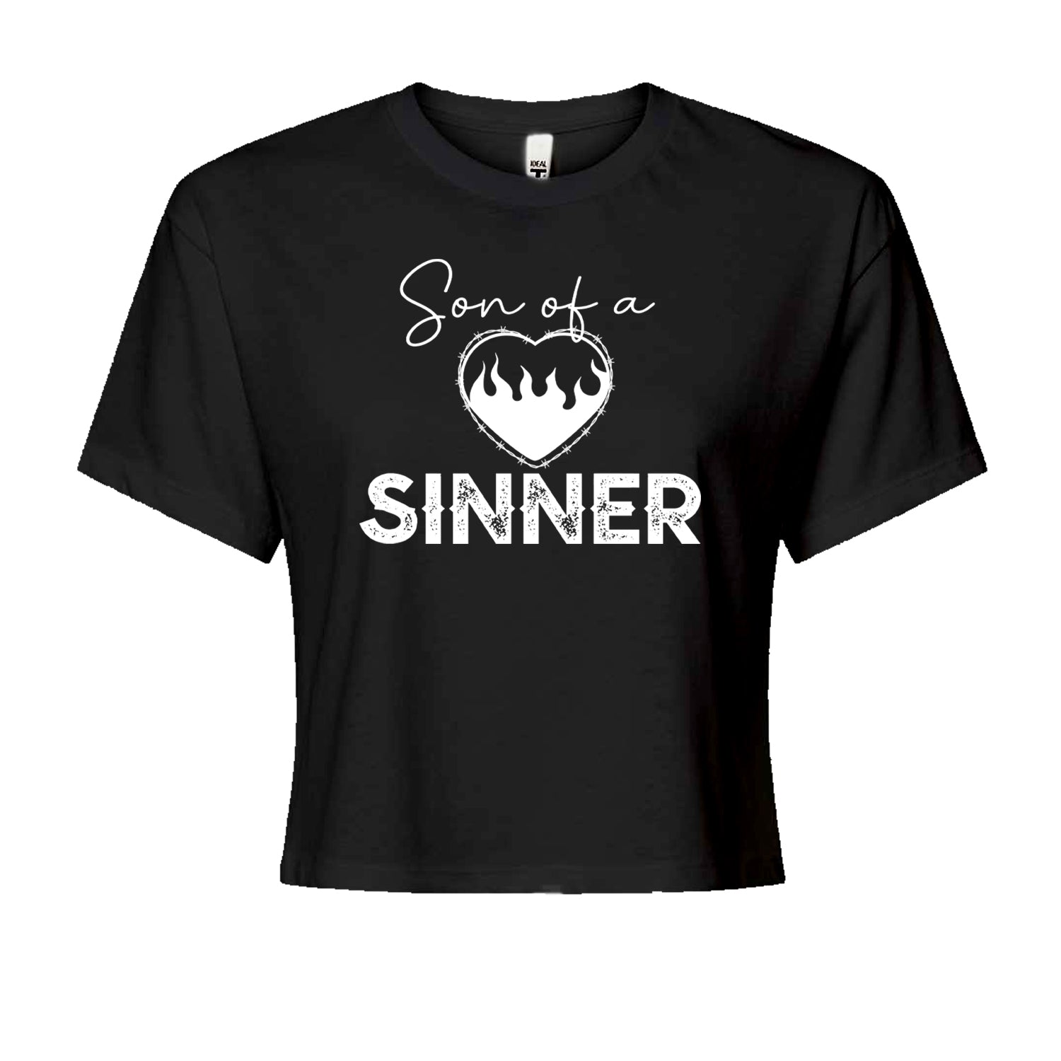 Son Of A Sinner Somebody Save Me From Myself  Cropped T-Shirt Black