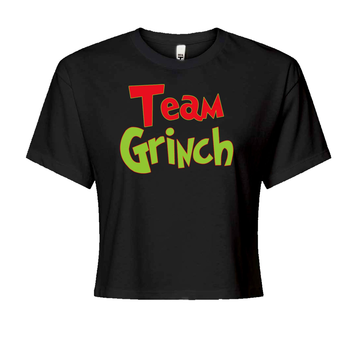 Team Gr-nch Jolly Grinchmas Merry ChristmasCropped T-Shirt Navy Blue