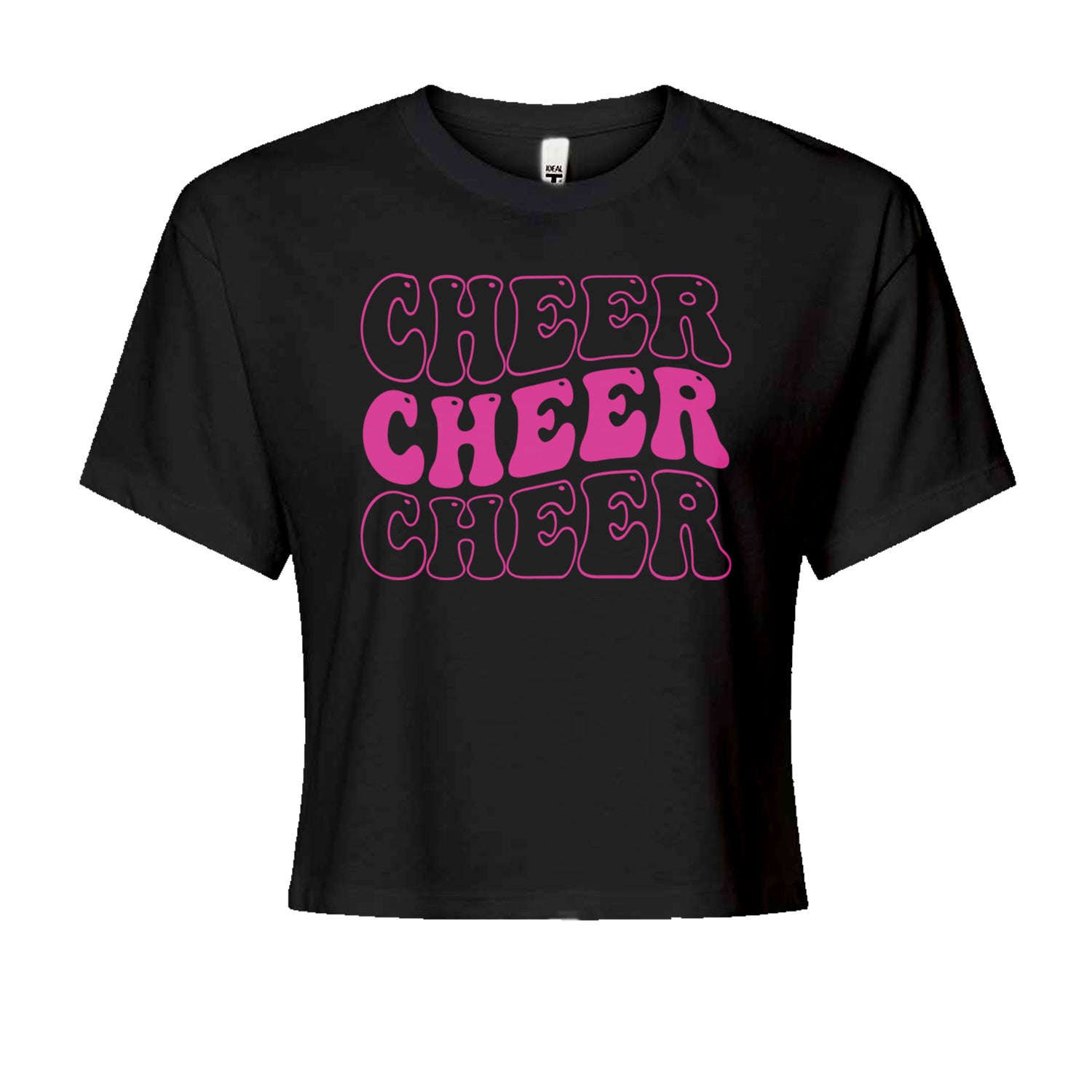 Cheer Cheer Cheer Cropped T-Shirt Black