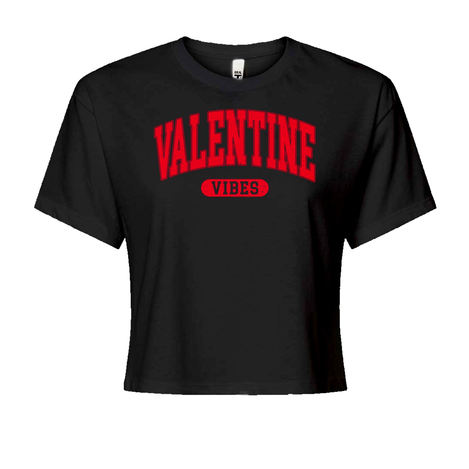 Valentines VibesCropped T-Shirt Black