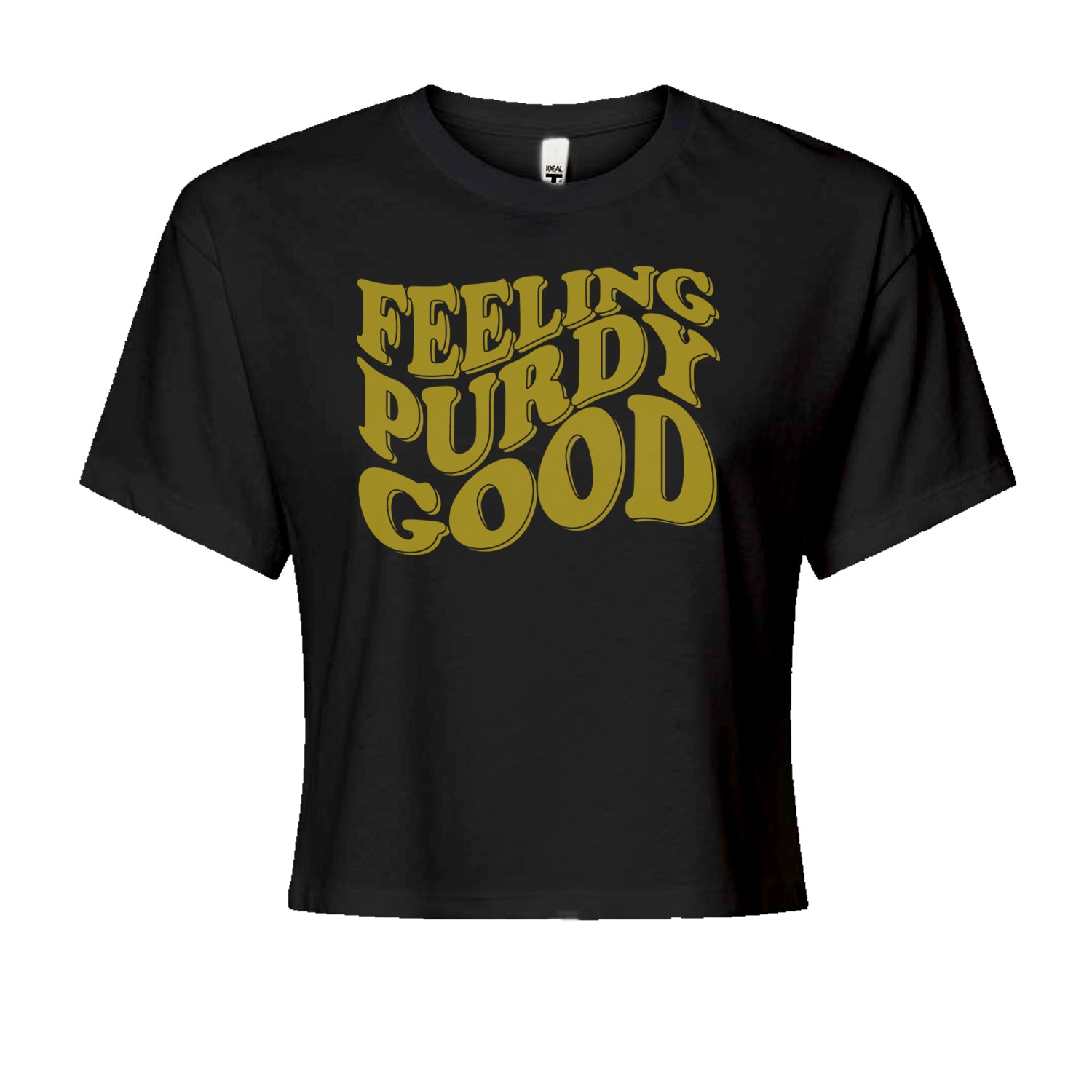 Feeling Purdy Good San Francisco Cropped T-Shirt Black