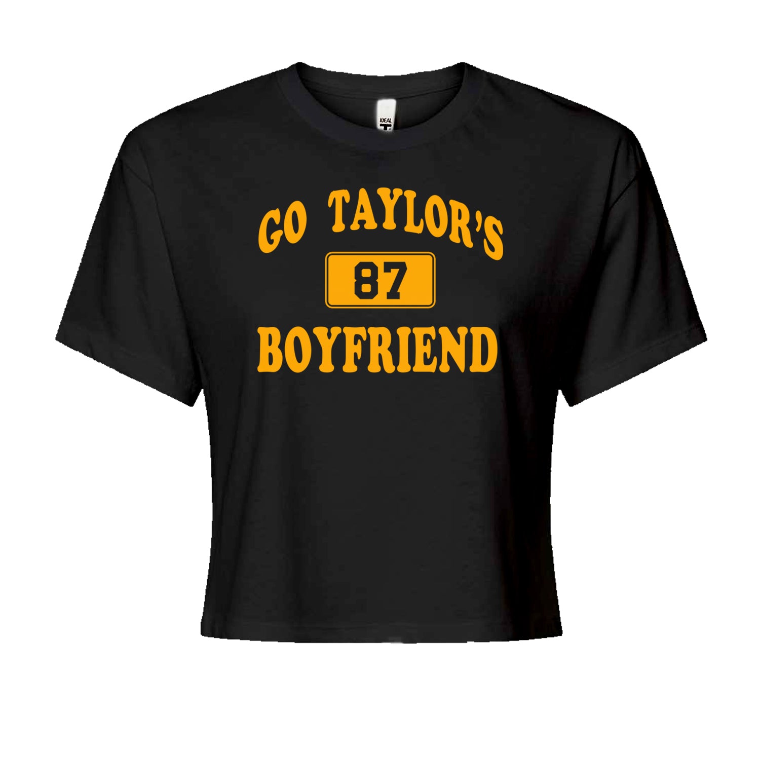 Go Taylor's Boyfriend Kansas City Cropped T-Shirt Black