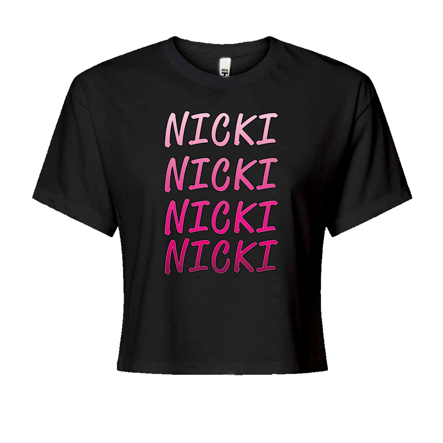 I Love Nicki Pink Printed Friday Music Cropped T-Shirt