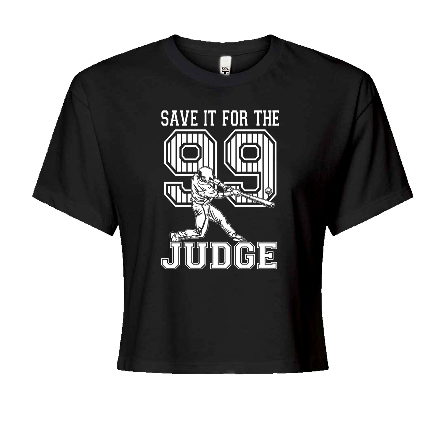 Save It For The Judge 99  Cropped T-Shirt Navy Blue
