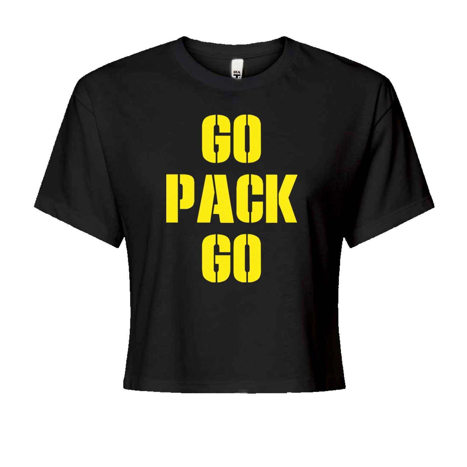 Go Pack Go Green Bay Cropped T-Shirt Black