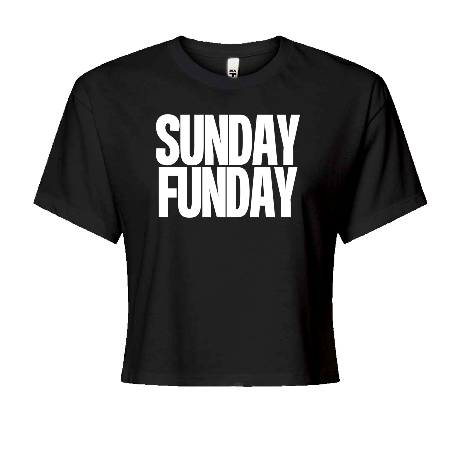 Sunday Funday  Cropped T-Shirt Black