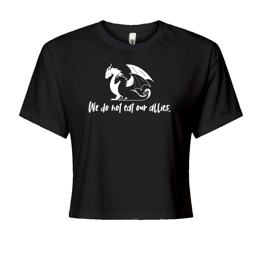 We Do Not Eat Our Allies Fourth Wing BasgiathCropped T-Shirt Black