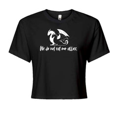 We Do Not Eat Our Allies Fourth Wing BasgiathCropped T-Shirt Black