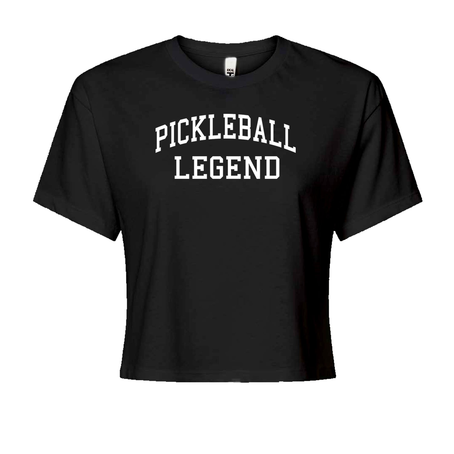 Pickleball Legend Dink Champion Cropped T-Shirt Black