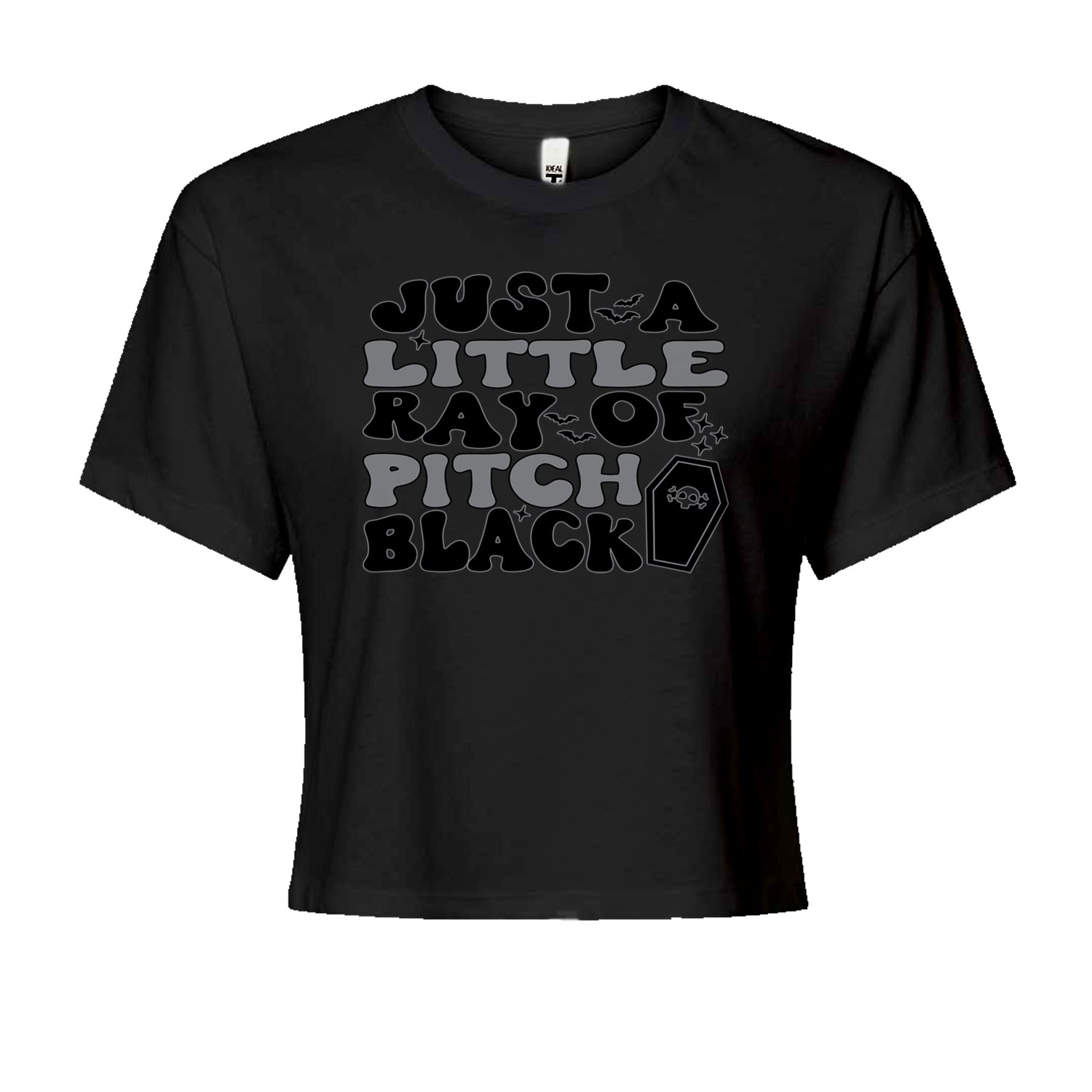 Just A Little Ray of Pitch Black Cropped T-Shirt Black