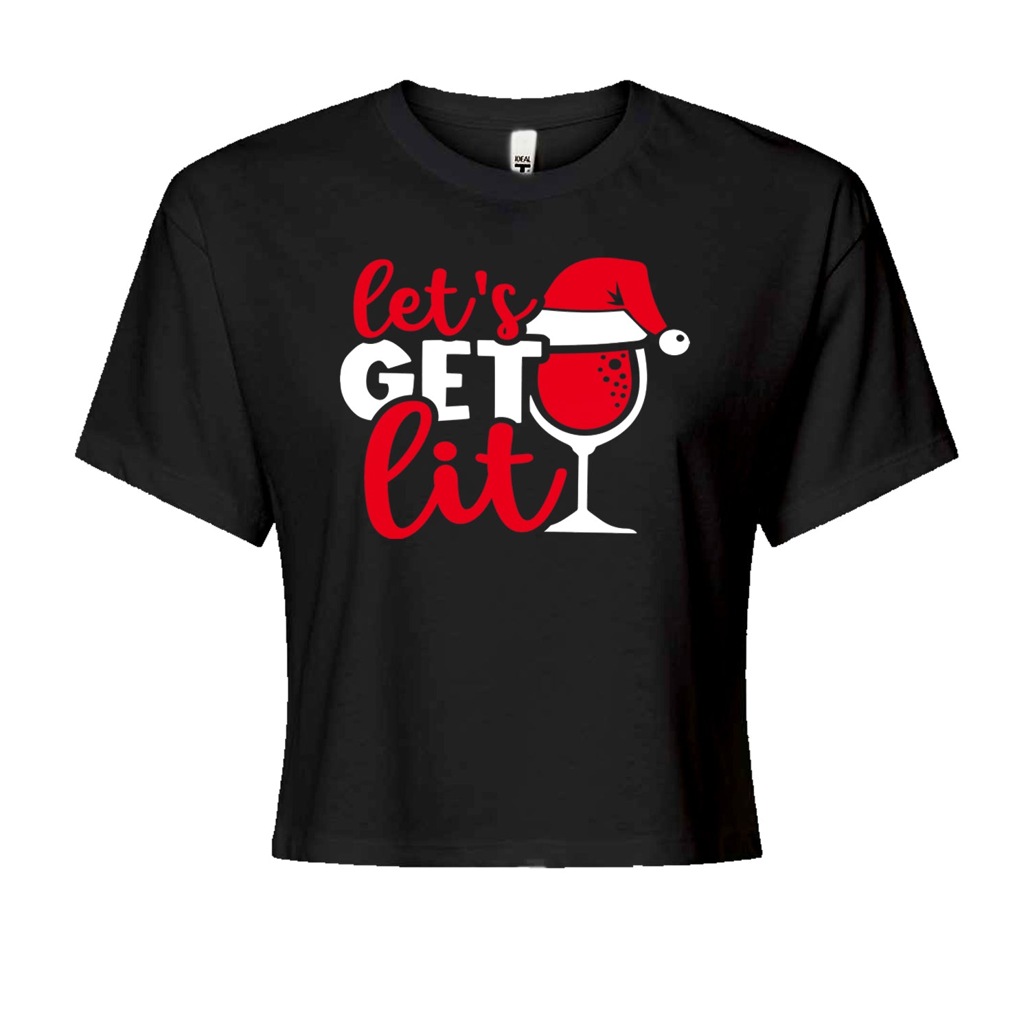 Let’s Get Lit Cropped T-Shirt Black