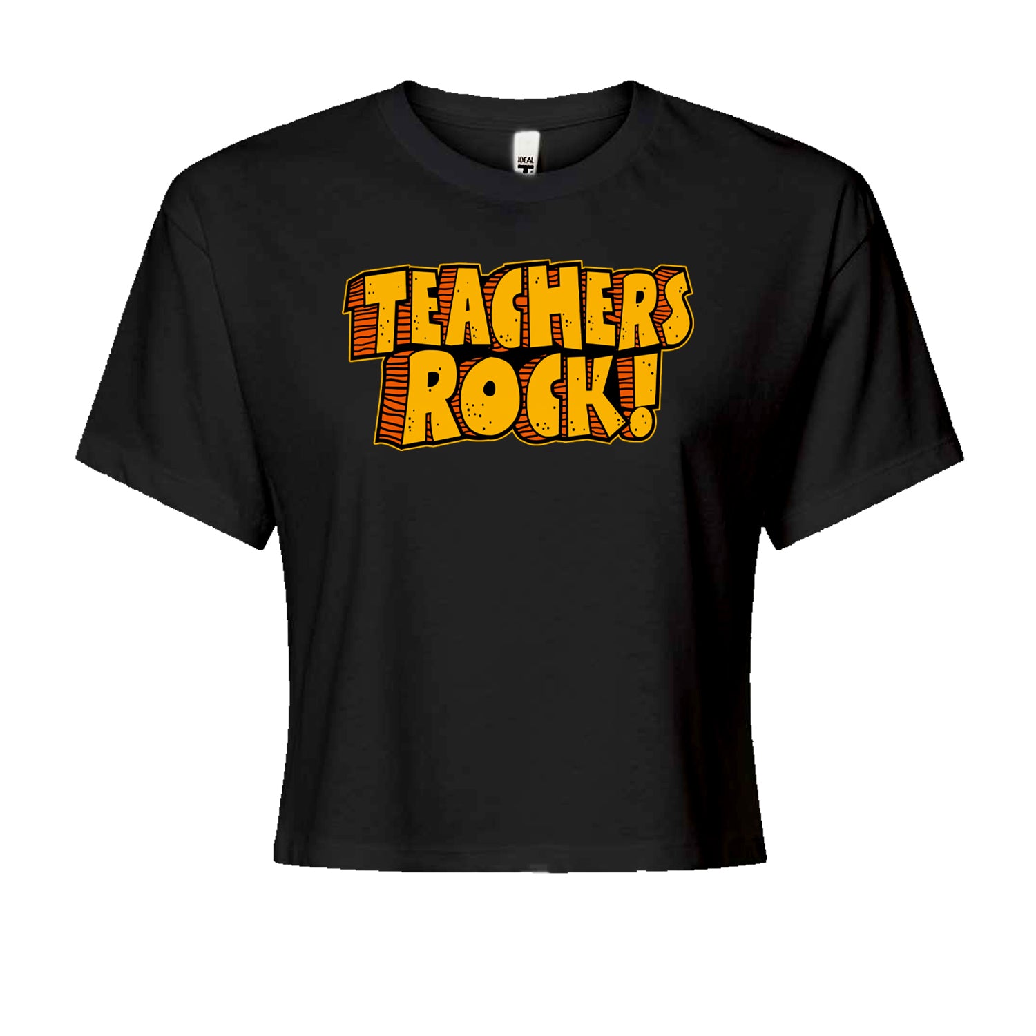 Teachers Rock RetroCropped T-Shirt Eternity