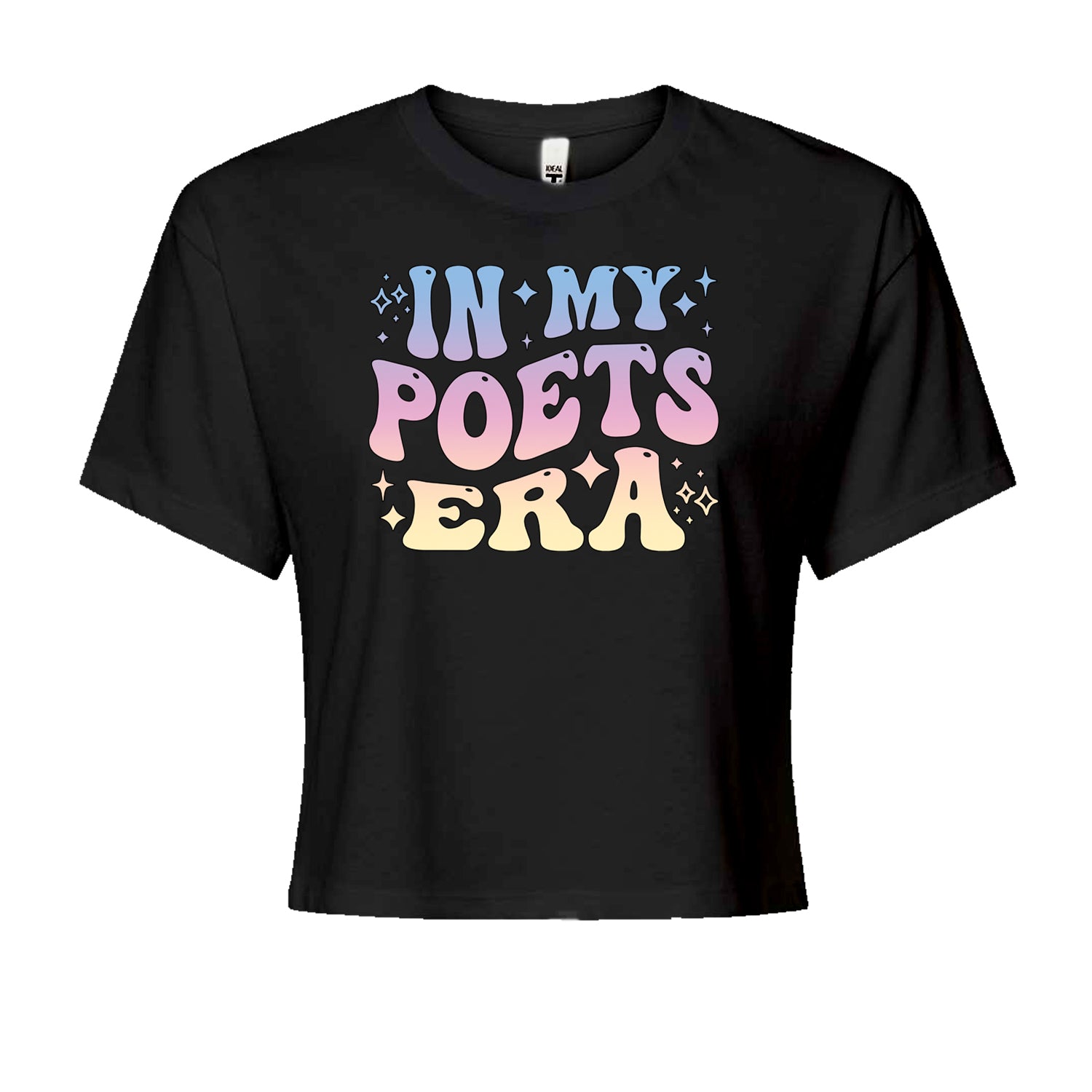 In My Poet Era Tie Dye TTPD Music Cropped T-Shirt Blue Clouds