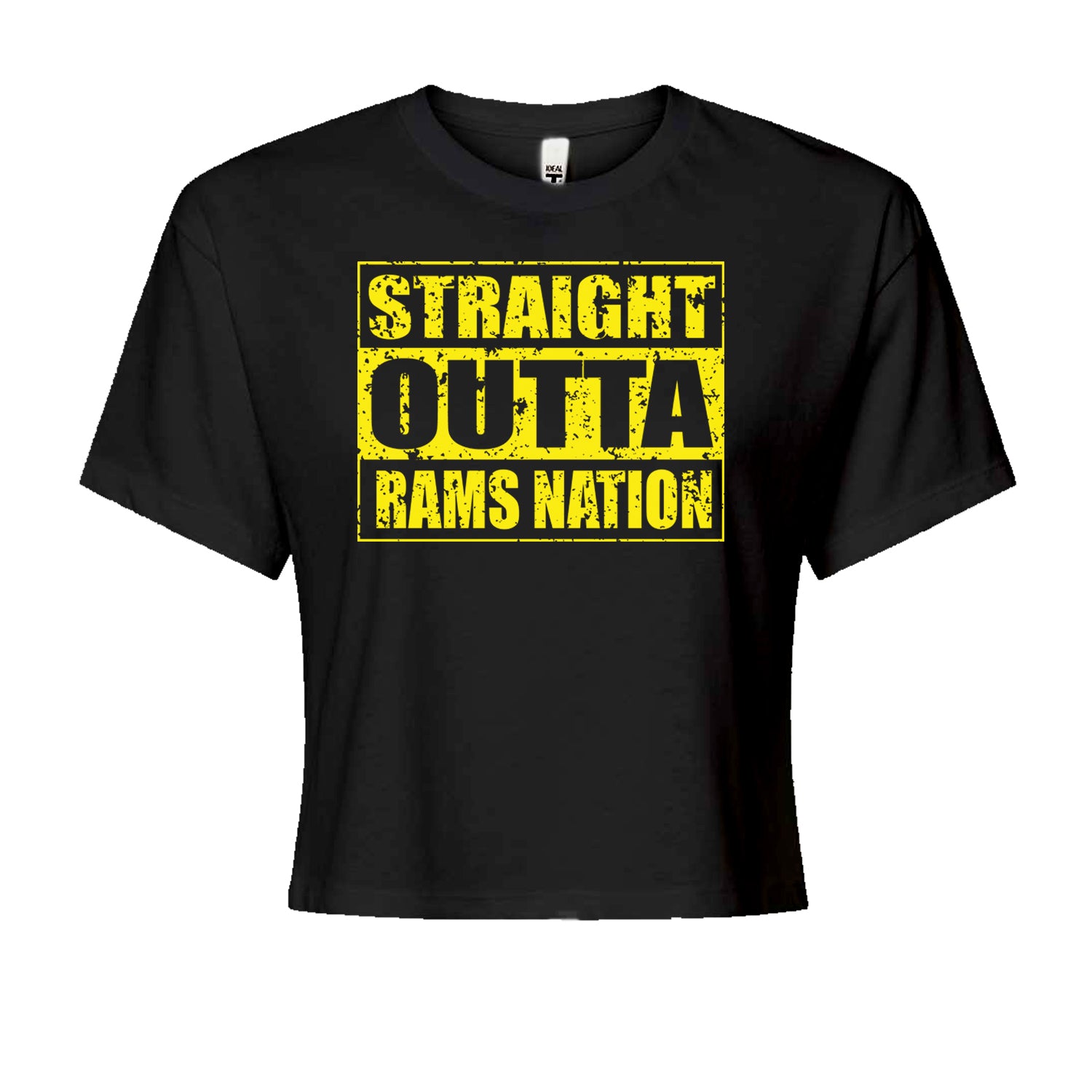 Straight Outta Rams Nation   Cropped T-Shirt Black