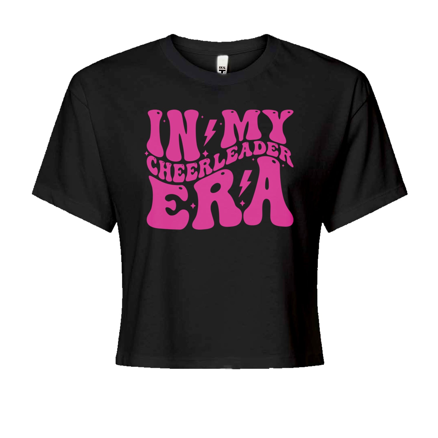 In My Cheerleader Era Cropped T-Shirt Black